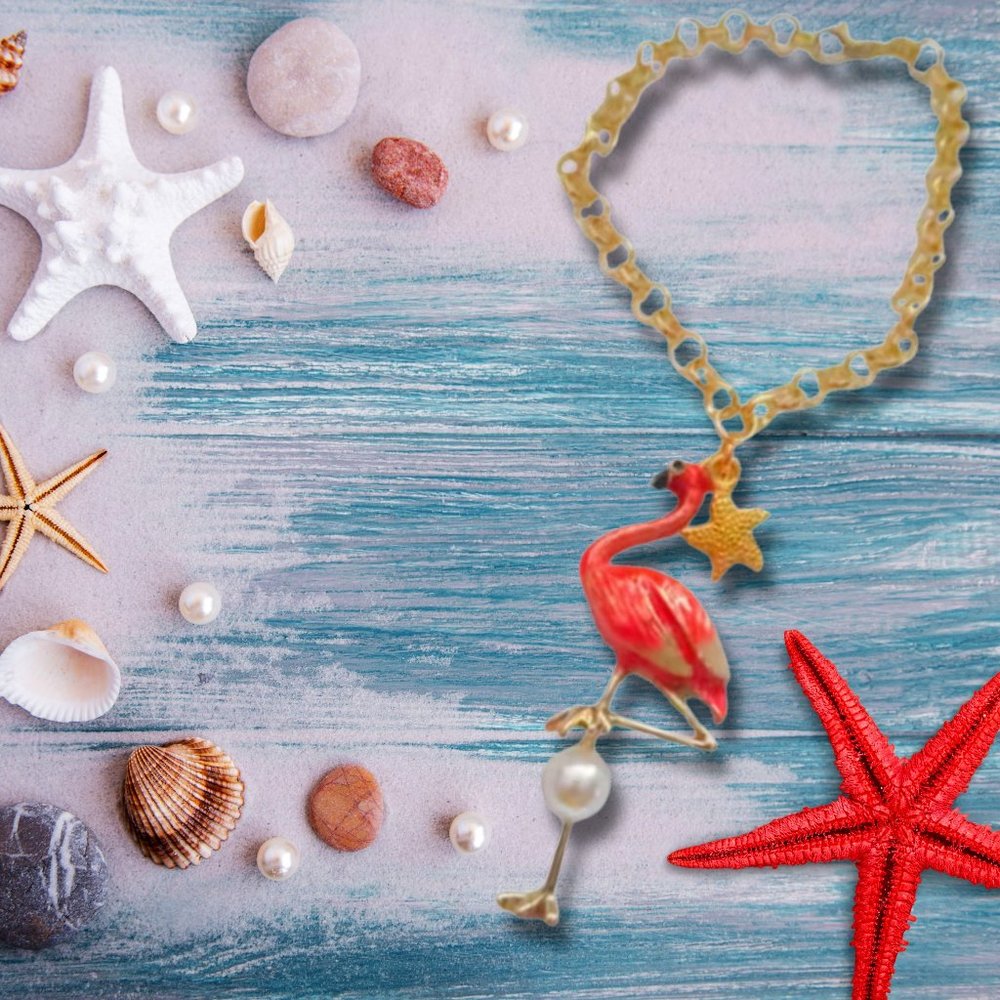 Miami Flamingo Charm Bracelet